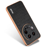 AZNS mobilcover med krokodillemønster i læder til Xiaomi 14 Ultra, klassisk design