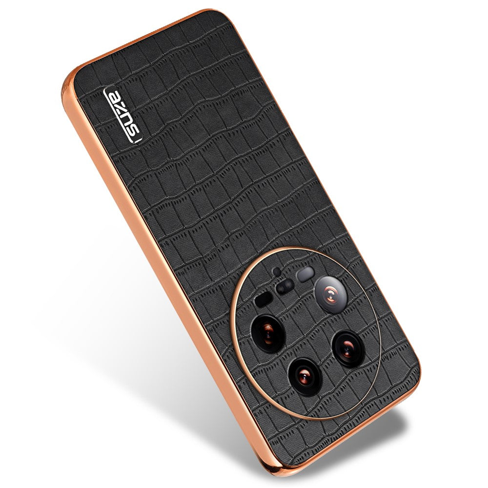 AZNS mobilcover med krokodillemønster i læder til Xiaomi 14 Ultra, klassisk design