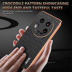 AZNS For Xiaomi 14 Ultra Case Crocodile Pattern Leather Phone Back Cover Classic Fashion