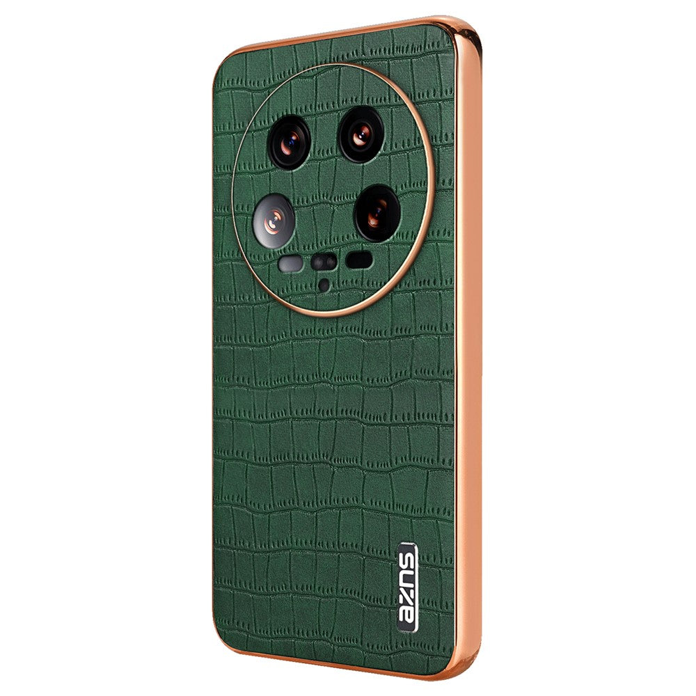 AZNS For Xiaomi 14 Ultra Case Crocodile Pattern Leather Phone Back Cover Classic Fashion