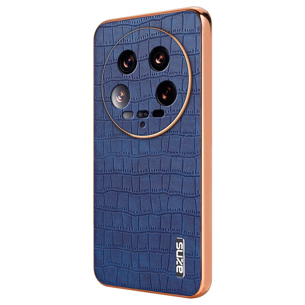 AZNS mobilcover med krokodillemønster i læder til Xiaomi 14 Ultra, klassisk design