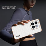 AZNS For Xiaomi 14 Pro Case Leather + TPU Electroplating Phone Cover Crocodile Texture