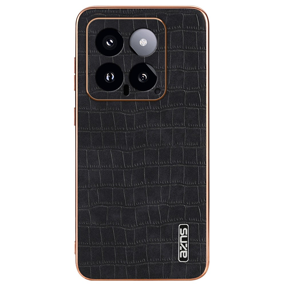 AZNS För Xiaomi 14 Skal PU Läder Klassiskt Krokodilmönster Baksida