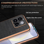 AZNS For Xiaomi 14 Case PU Leather Classic Crocodile Pattern Back Cover