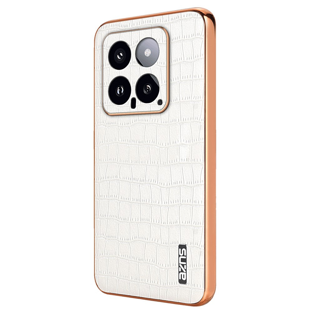AZNS För Xiaomi 14 Skal PU Läder Klassiskt Krokodilmönster Baksida