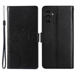 Samsung Galaxy M55 5G / C55 5G / F55 5G Plånboksfodral Fjärilsblommigt PU-läder mobilskal