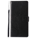 Samsung Galaxy M55 5G / C55 5G / F55 5G Plånboksfodral Fjärilsblommigt PU-läder mobilskal