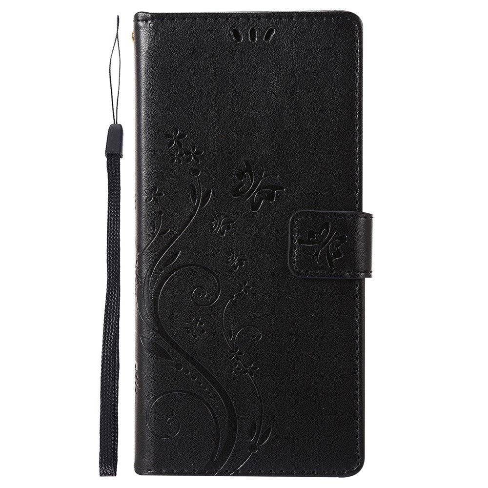Samsung Galaxy M55 5G / C55 5G / F55 5G Plånboksfodral Fjärilsblommigt PU-läder mobilskal
