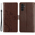 Samsung Galaxy M55 5G / C55 5G / F55 5G Plånboksfodral Fjärilsblommigt PU-läder mobilskal