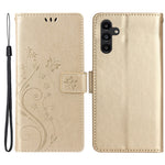 Samsung Galaxy M55 5G / C55 5G / F55 5G Plånboksfodral Fjärilsblommigt PU-läder mobilskal