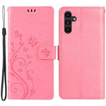 Samsung Galaxy M55 5G / C55 5G / F55 5G Plånboksfodral Fjärilsblommigt PU-läder mobilskal