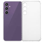 Til Samsung Galaxy S24 FE Gennemsigtigt Etui Forstærket i Alle Fire Hjørner Beskyttende Blødt TPU Telefoncover
