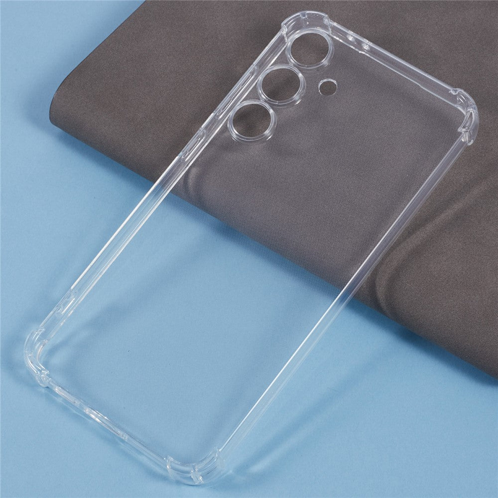 Til Samsung Galaxy S24 FE Gennemsigtigt Etui Forstærket i Alle Fire Hjørner Beskyttende Blødt TPU Telefoncover
