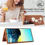 SY-001 cover til Samsung Galaxy S24 Ultra, stativ, læder+TPU, skulderrem, mobilbeskyttelse