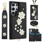 SY-001 cover til Samsung Galaxy S24 Ultra, stativ, læder+TPU, skulderrem, mobilbeskyttelse