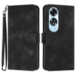 YX0040 For Oppo A60 4G Case Wallet Geometric Phone Leather Cover with Hand Strap