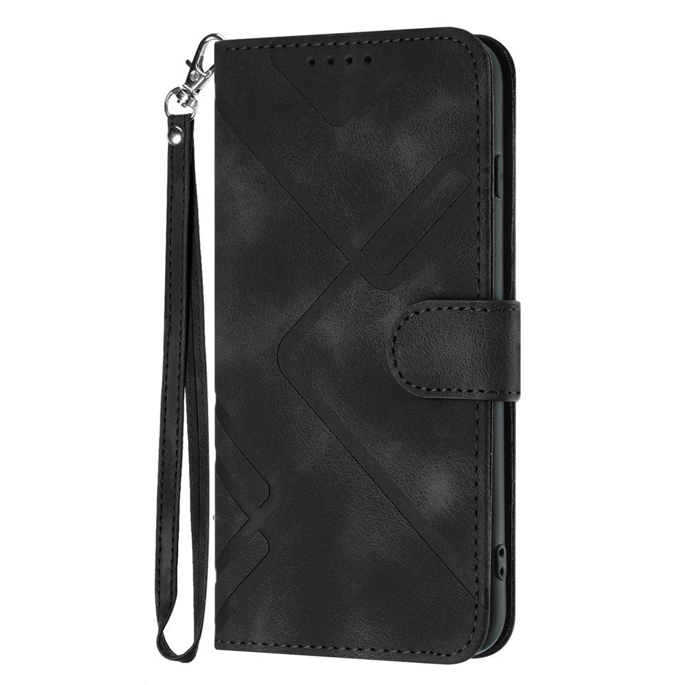 YX0040 For Oppo A60 4G Case Wallet Geometric Phone Leather Cover with Hand Strap