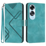 YX0040 For Oppo A60 4G Case Wallet Geometric Phone Leather Cover with Hand Strap