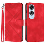 YX0040 For Oppo A60 4G Case Wallet Geometric Phone Leather Cover with Hand Strap