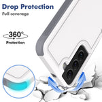 For Samsung Galaxy S22 5G Hard PC + Soft TPU Dual Layer Protection Case Anti-scratch Phone Cover