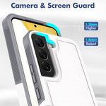 For Samsung Galaxy S22 5G Hard PC + Soft TPU Dual Layer Protection Case Anti-scratch Phone Cover