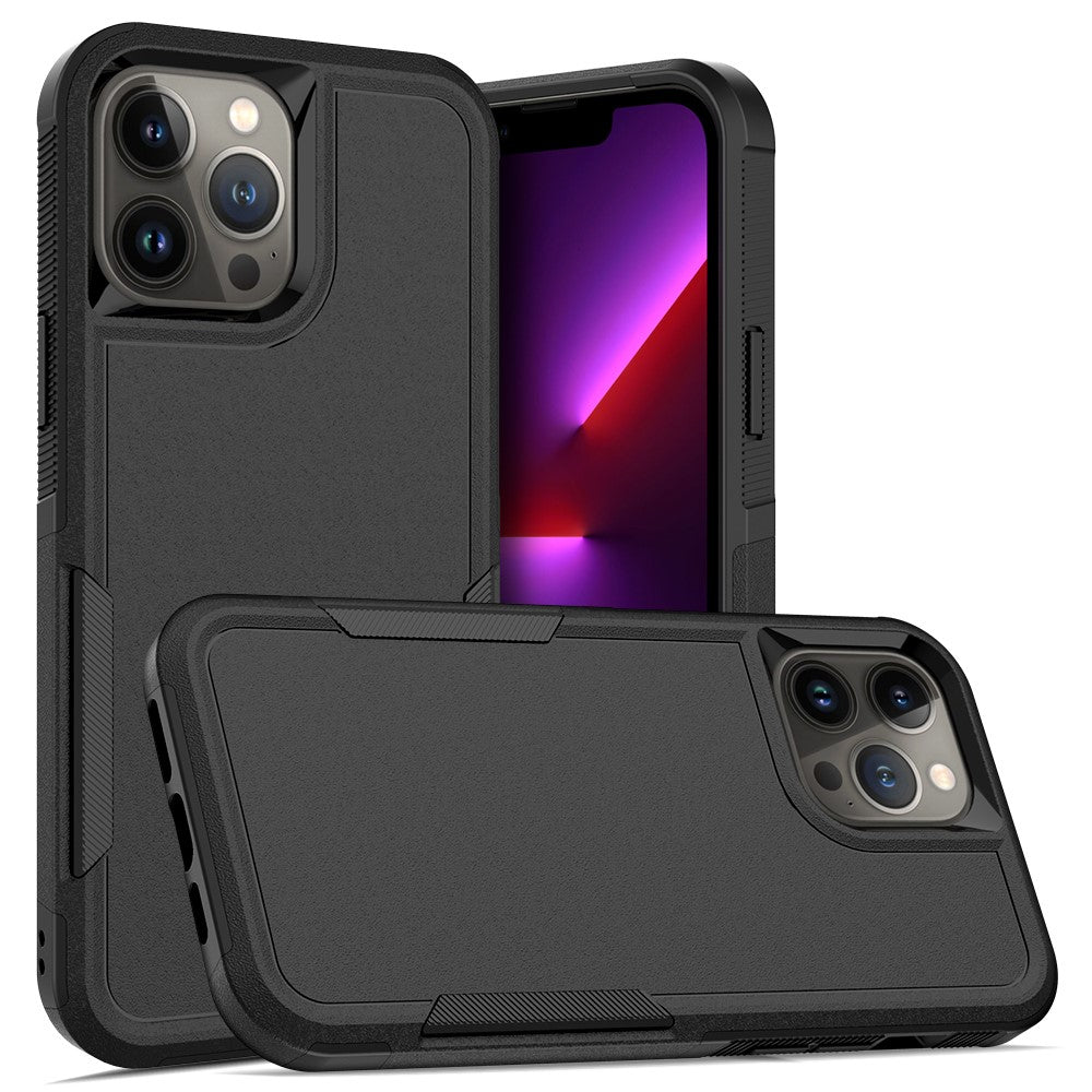 iPhone 13 Pro Max 6,7 tum PC + mjukt TPU-skal med dubbla lager, reptåligt mobilskal