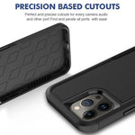 iPhone 13 Pro Max 6,7 tum PC + mjukt TPU-skal med dubbla lager, reptåligt mobilskal