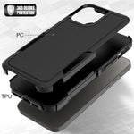 iPhone 13 Pro Max 6,7 tum PC + mjukt TPU-skal med dubbla lager, reptåligt mobilskal