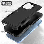 For iPhone 13 Pro 6.1 inch Anti-dust Drop Protection Phone Case Hard PC + Soft TPU Anti-scratch Phone Cover