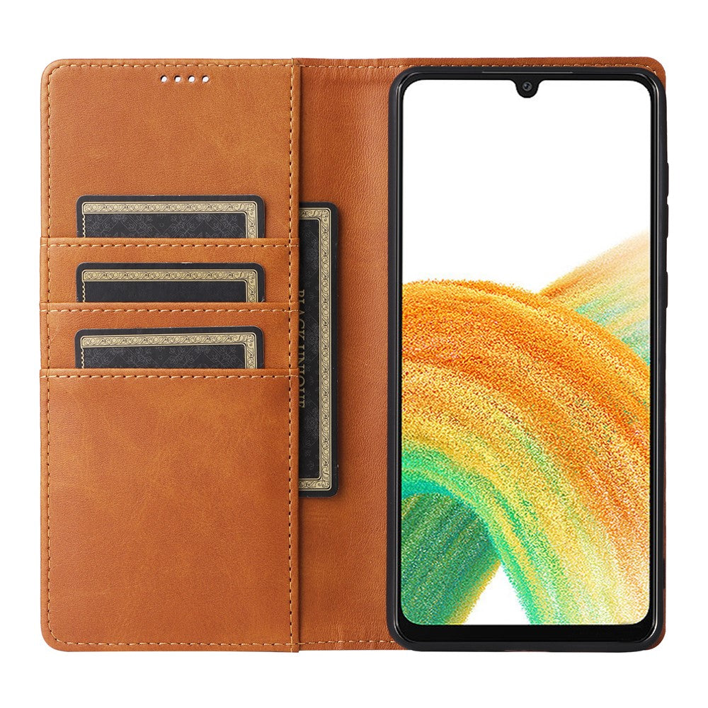 Samsung Galaxy A33 5G-skal RFID-blockerande lädermobilskal magnetisk absorption