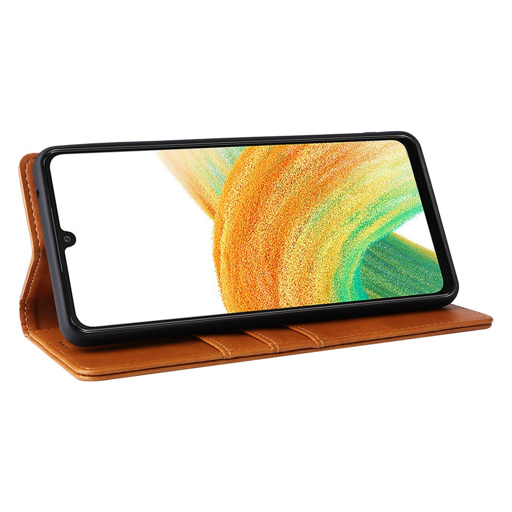 Samsung Galaxy A33 5G-skal RFID-blockerande lädermobilskal magnetisk absorption