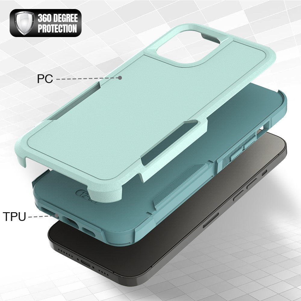 Phone Back Cover for iPhone 12 Pro Max 6.7 inch, Hard PC + Soft TPU Dual Layer Protection Case Anti-scratch Phone Shell