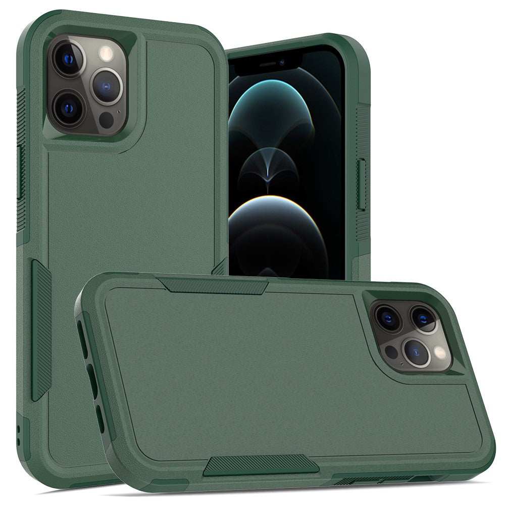 Phone Back Cover for iPhone 12 Pro Max 6.7 inch, Hard PC + Soft TPU Dual Layer Protection Case Anti-scratch Phone Shell