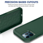 For iPhone 12 Pro / 12 6.1 inch Anti-scratch Phone Case Hard PC + Soft TPU Raised Bezel Protection Phone Cover