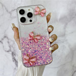 For iPhone 14 Pro Max Case 3D Butterflies Epoxy TPU Phone Cover Luminous Effect