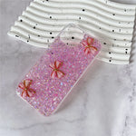 For iPhone 14 Plus Glitter Case 3D Butterflies Epoxy TPU Shockproof Cover