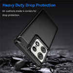 For Motorola Edge 50 Pro 5G Case Carbon Fiber Texture Brushed Soft TPU Phone Cover