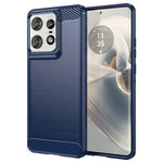 For Motorola Edge 50 Pro 5G Case Carbon Fiber Texture Brushed Soft TPU Phone Cover