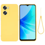 For Oppo A77 4G / A77s 4G / A57e 4G Slim Case Liquid Silicone Phone Cover with Hand Strap