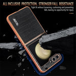 AZNS For Samsung Galaxy Z Flip7 FE 5G / Z Flip6 5G Case Crocodile Pattern PU Leather Phone Cover