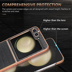 AZNS For Samsung Galaxy Z Flip7 FE 5G / Z Flip6 5G Case Crocodile Pattern PU Leather Phone Cover