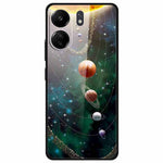 For Xiaomi Redmi 13C 4G / Poco C65 4G Case Pattern Tempered Glass Anti-Drop Phone Cover