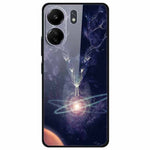 For Xiaomi Redmi 13C 4G / Poco C65 4G Case Pattern Tempered Glass Anti-Drop Phone Cover