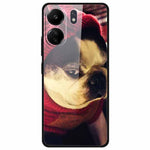 For Xiaomi Redmi 13C 4G / Poco C65 4G Case Pattern Tempered Glass Anti-Drop Phone Cover