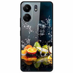 For Xiaomi Redmi 13C 4G / Poco C65 4G Case Pattern Tempered Glass Anti-Drop Phone Cover
