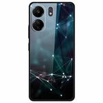 For Xiaomi Redmi 13C 4G / Poco C65 4G Case Pattern Tempered Glass Anti-Drop Phone Cover