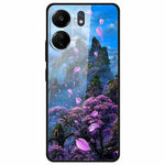 For Xiaomi Redmi 13C 4G / Poco C65 4G Case Pattern Tempered Glass Anti-Drop Phone Cover