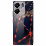 For Xiaomi Redmi 13C 4G / Poco C65 4G Case Pattern Tempered Glass Anti-Drop Phone Cover