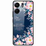 For Xiaomi Redmi 13C 4G / Poco C65 4G Case Anti-Scratch Tempered Glass Pattern Phone Cover