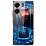 For Xiaomi Redmi 13C 4G / Poco C65 4G Case Anti-Scratch Tempered Glass Pattern Phone Cover